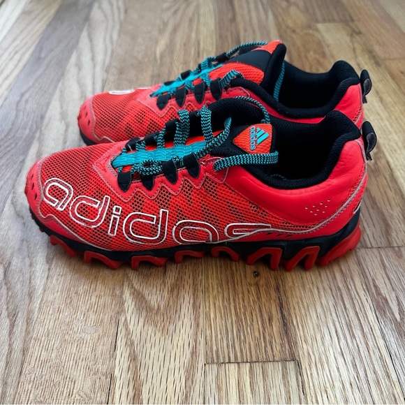 Adidas Vigor TR 4 Ortholite Unisex Neon Orange Running Sneakers Size 5 - Picture 4 of 9